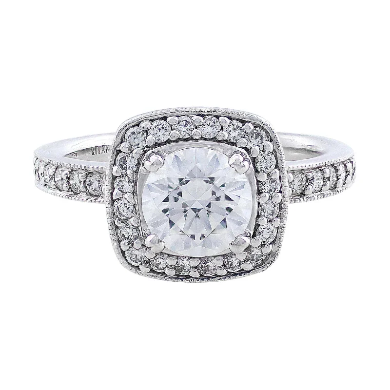 18kt White Gold Semi-Mount Setting