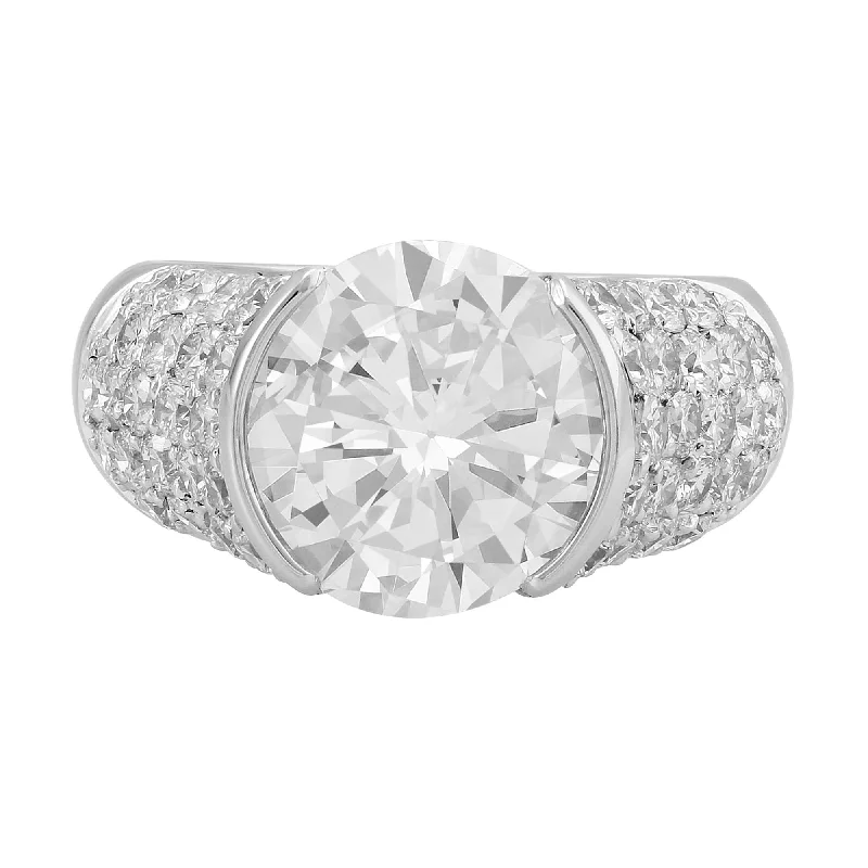 Rivière Platinum 4.87ct Round Brilliant Diamond Ring