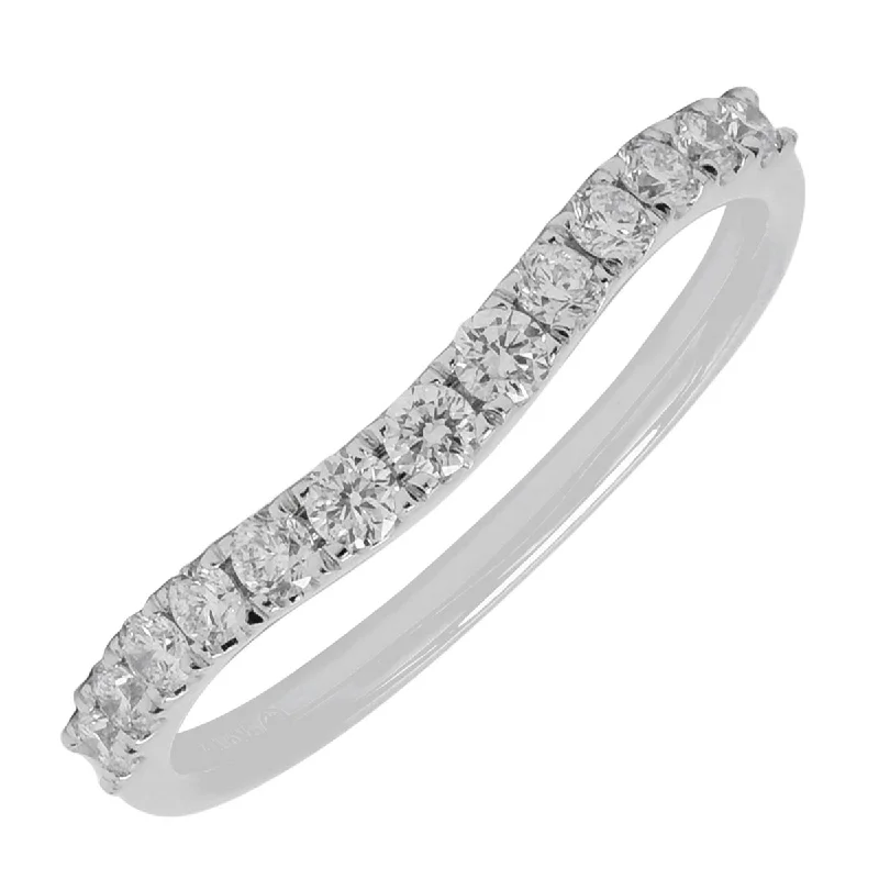 Diamond Curve Wedding Band in 14kt White Gold (1/3ct tw)