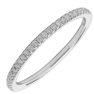 Diamond Pave Wedding Band in 14kt White Gold (1/7ct tw)