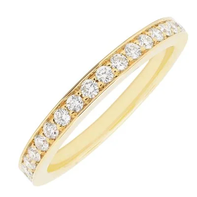 Diamond Pave Wedding Band in 14kt Yellow Gold (1/3ct tw)