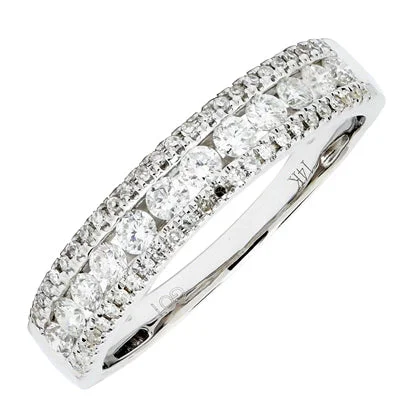 Diamond Three Row Band in 14kt White Gold (1/2ct tw)