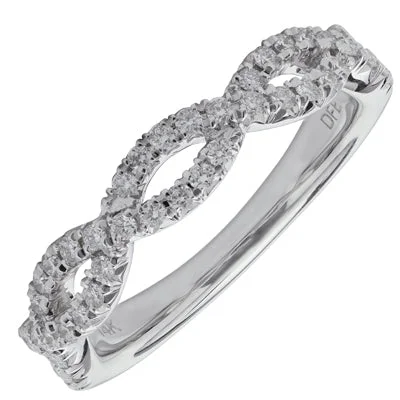 Diamond Twist Wedding Band in 14kt White Gold (3/8ct tw)