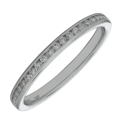 Diamond Wedding Band in 14kt White Gold (1/4ct tw)