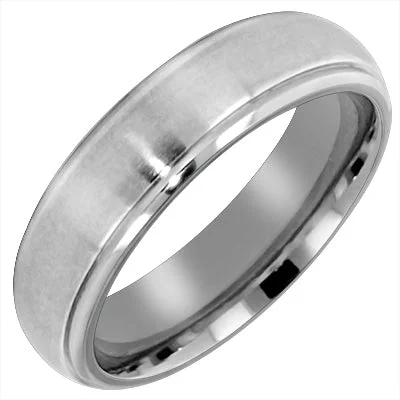 Mens Carved Wedding Band in Titanium (6mm)