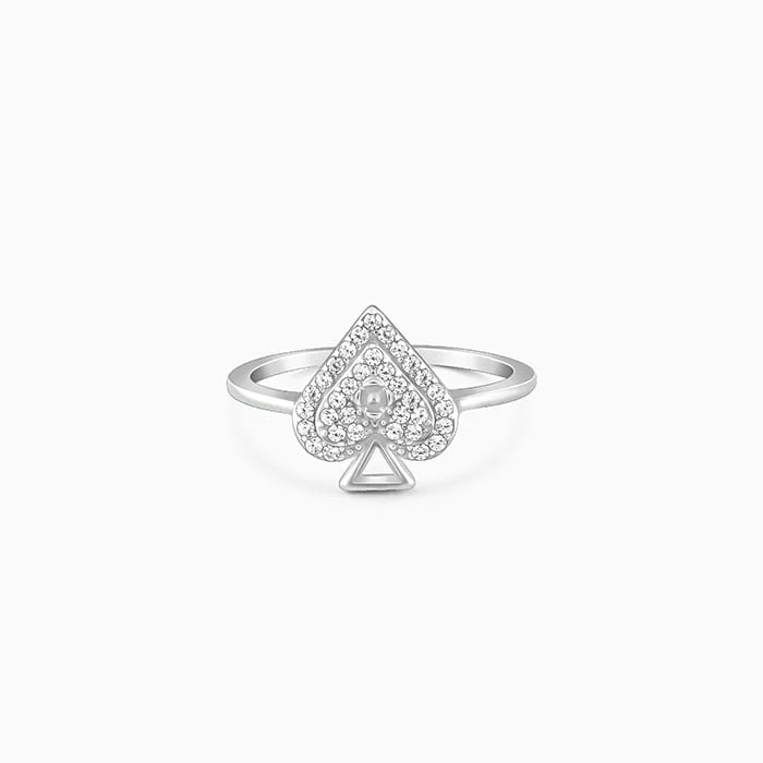 Silver Spade Ring