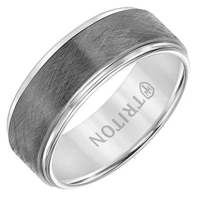 Triton Mens Wedding Band in Tungsten (8mm)