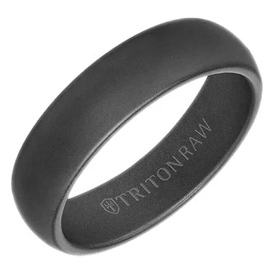 Triton Mens Wedding Band in Tungsten Raw (6mm)