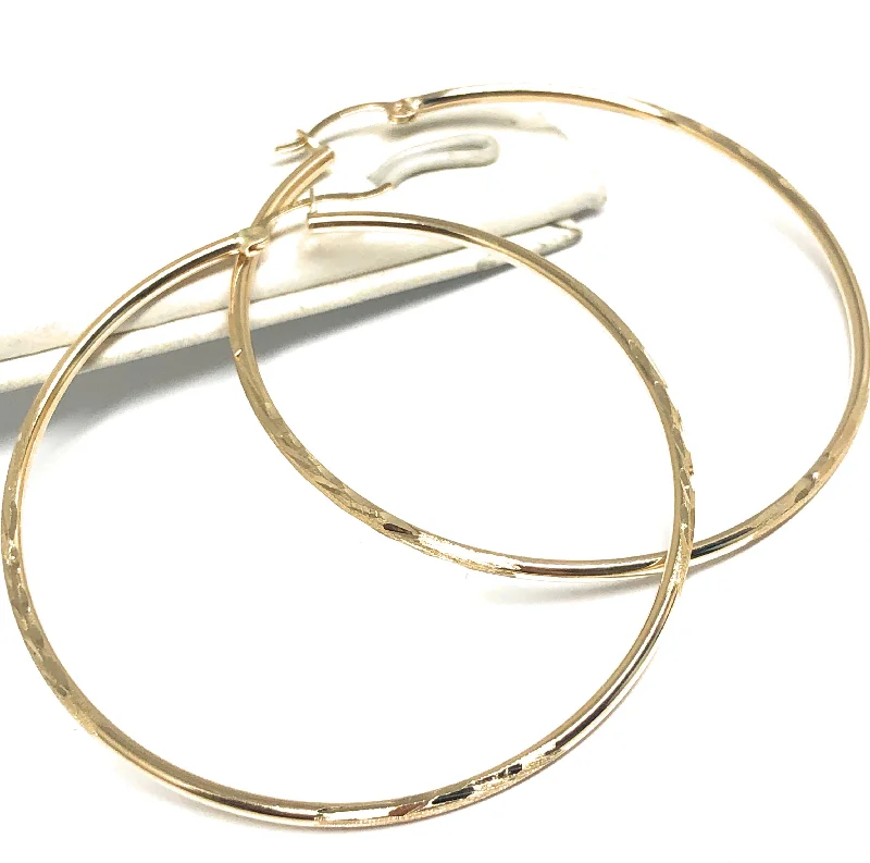 10k Solid Gold Classic Hoop Earrings