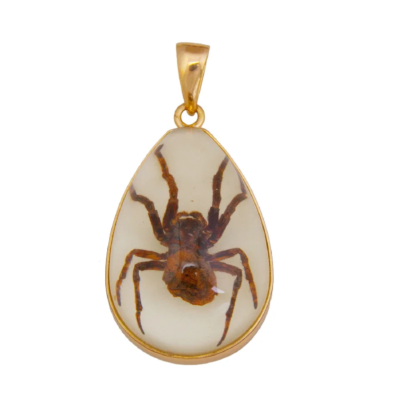 Alchemia Brown Recluse Glow in the Dark Spider Pendant