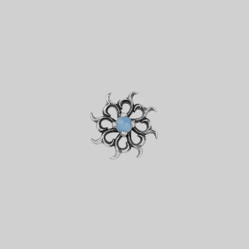 ANDROMEDA. Pinwheel Nebula Opalite Stud Earring - Silver