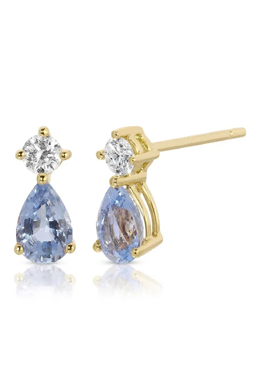 Blue Sapphire Stud Earrings