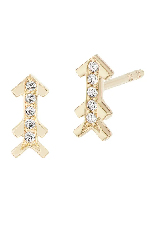 Arrow Diamond Stud Earrings