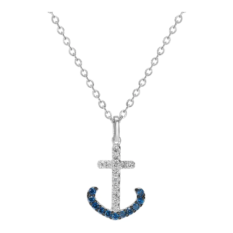 Blue Diamond Pendant (Blue Diamond 0.69 cts. White Diamond 0.07 cts.)