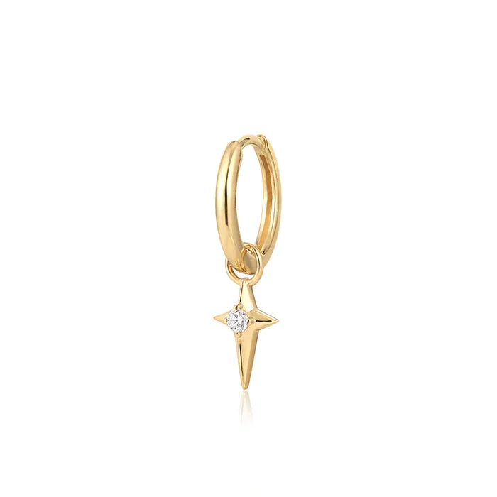 CARINA | Single Star Huggie Hoop Earring