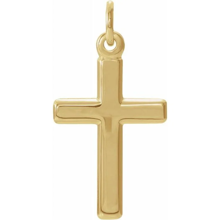 14K Yellow Cross Pendant