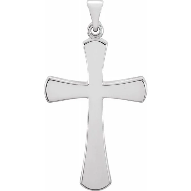 Sterling Silver 28.5x19 mm Cross Pendant