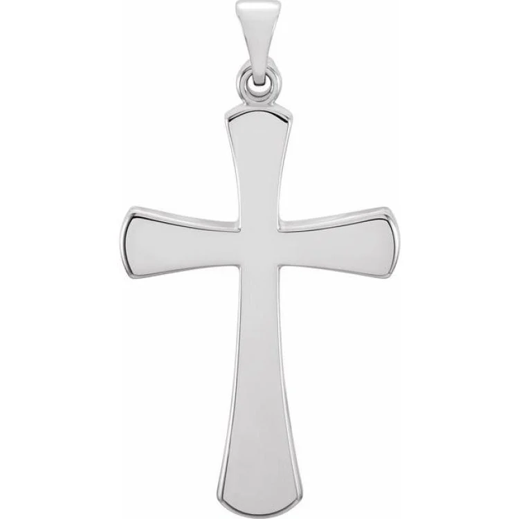 Sterling Silver 16.1x8 Cross Pendant