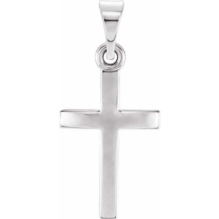 Sterling Silver 23x15.9 mm Cross Pendant