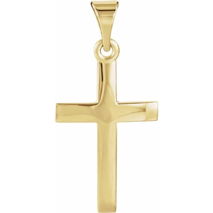 14K Yellow 17x11.5 mm Cross Pendant