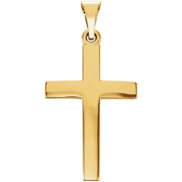 14K Yellow 20x13.7 mm Cross Pendant