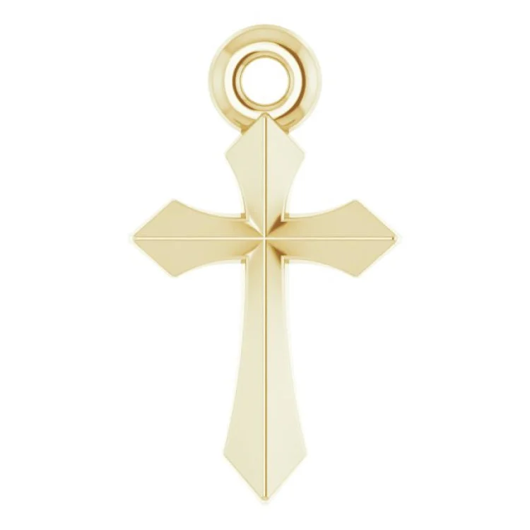 14K Yellow 9x6.1 mm Cross Pendant