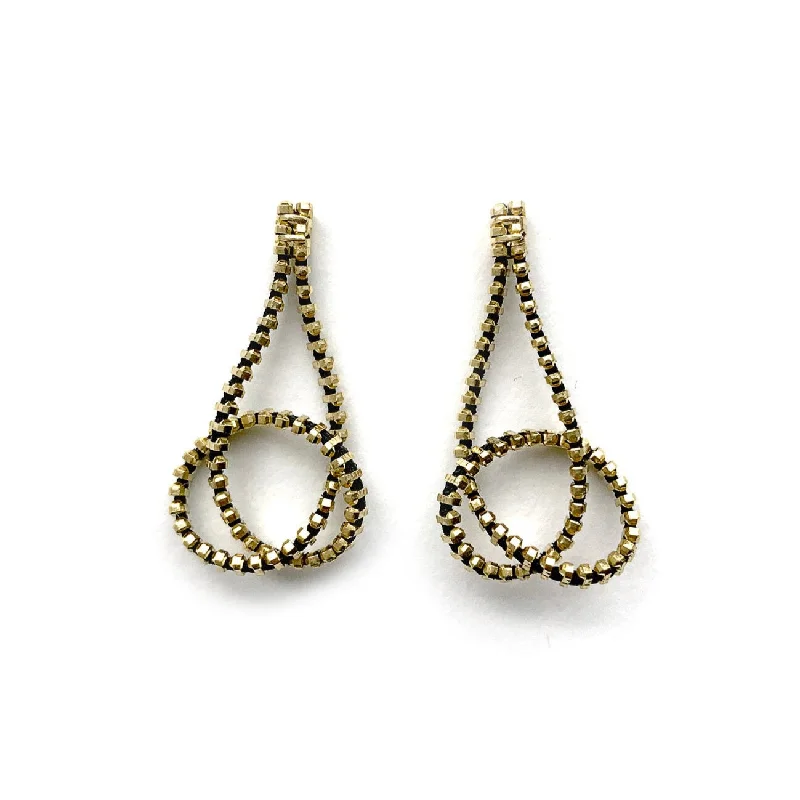 Cut Away Knot Earrings, Gold, Medium