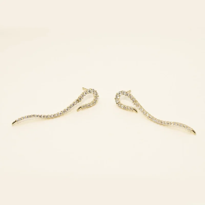 Dabakarov Diamond Drop Earrings in 14kt Yellow Gold (1ct tw)