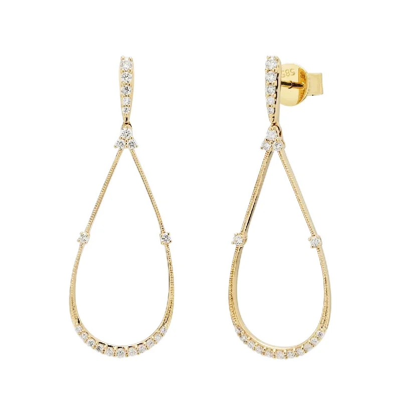 Diamond Drop Earrings in 14kt Yellow Gold (1/3ct tw)