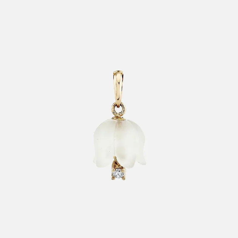 Diamond Floret Quartz Pendant