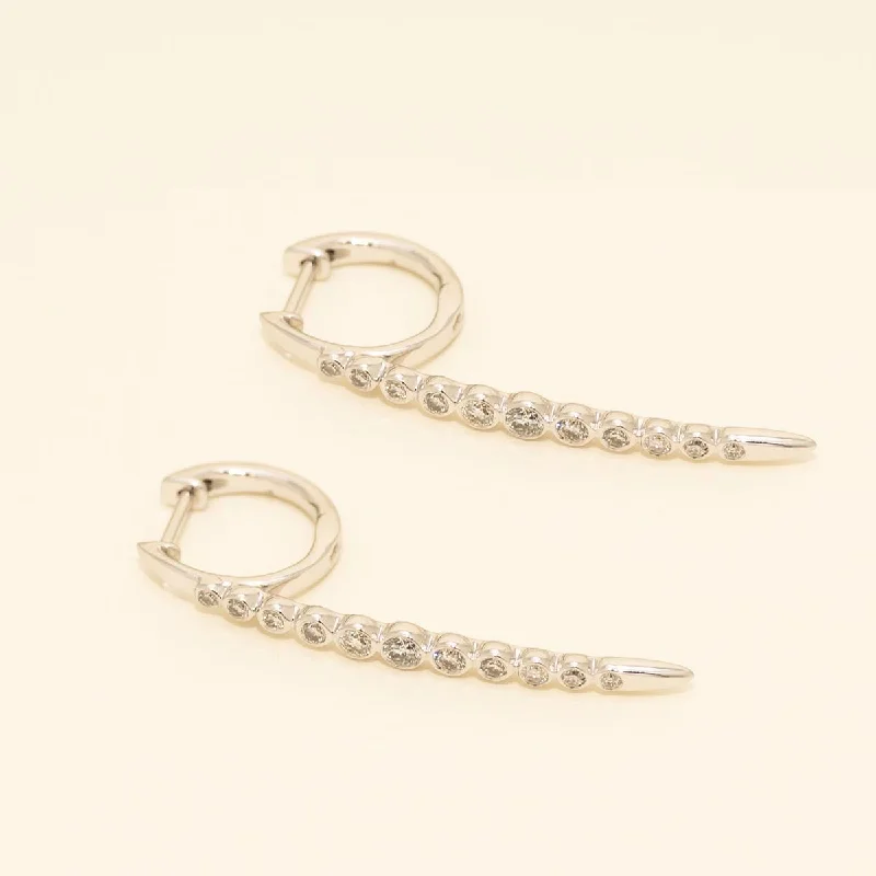 Diamond Long Drop Earrings in 14kt White Gold (1/2ct tw)