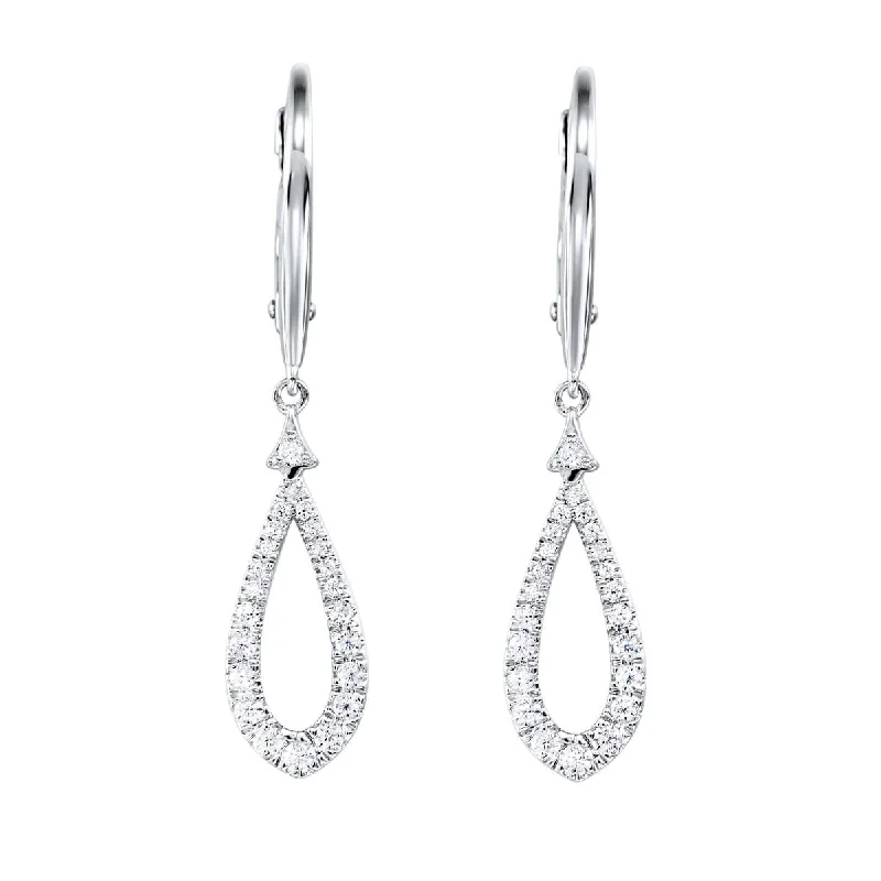 Diamond Teardrop Earrings in 14kt White Gold (1/3ct tw)