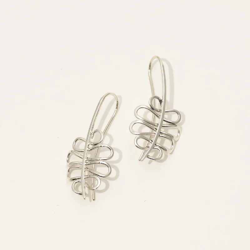 E. L. Designs Flutter Drop Earrings in Sterling Silver