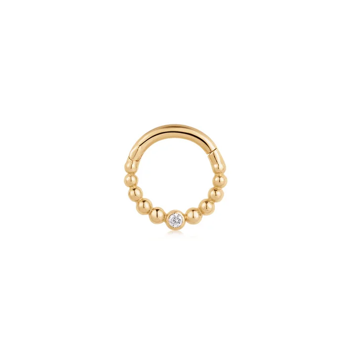 EMERY | Lab Grown Diamond Beaded Clicker Hoop