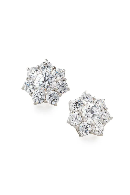 Sparkling Flower Stud Earrings