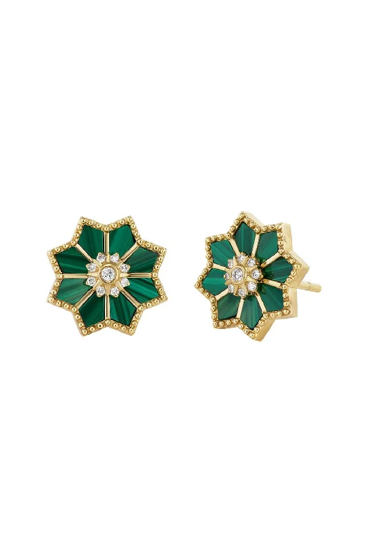 FEZ MALACHITE STUD EARRINGS