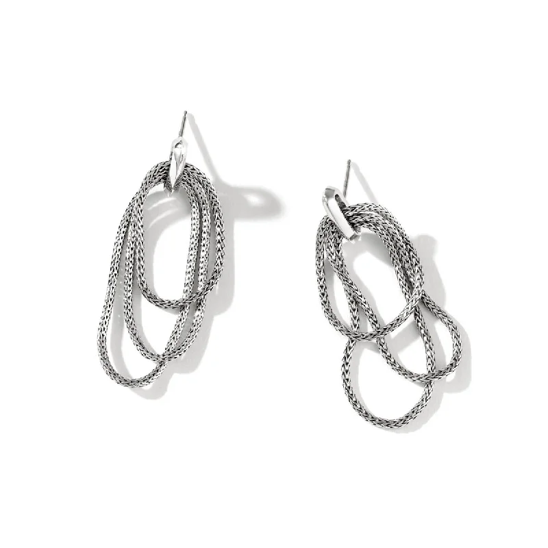 John Hardy Classic Chain Collection Drop Earrings in Sterling Silver