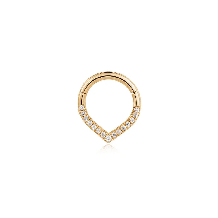 KENNEDY| Curved Diamond Clicker Hoop