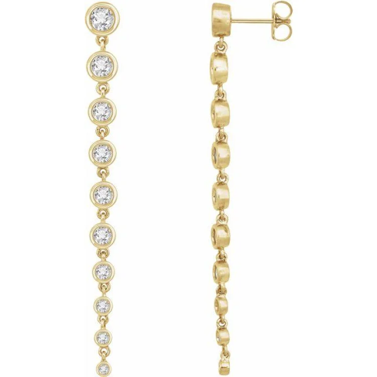 14K Yellow 2 CTW Lab-Grown Diamond Earrings