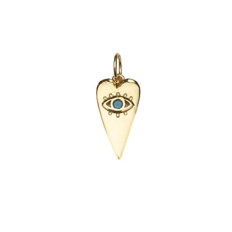 Large Heart Evil Eye Charm