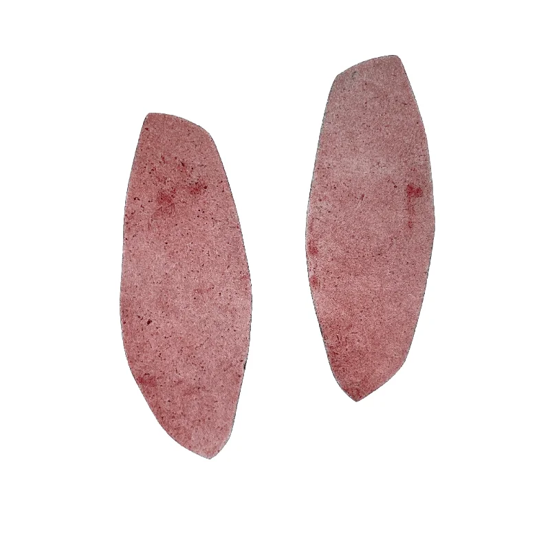 Medium Pink Enamel Earrings