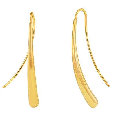 Long Teardrop Earrings in 14kt Yellow Gold