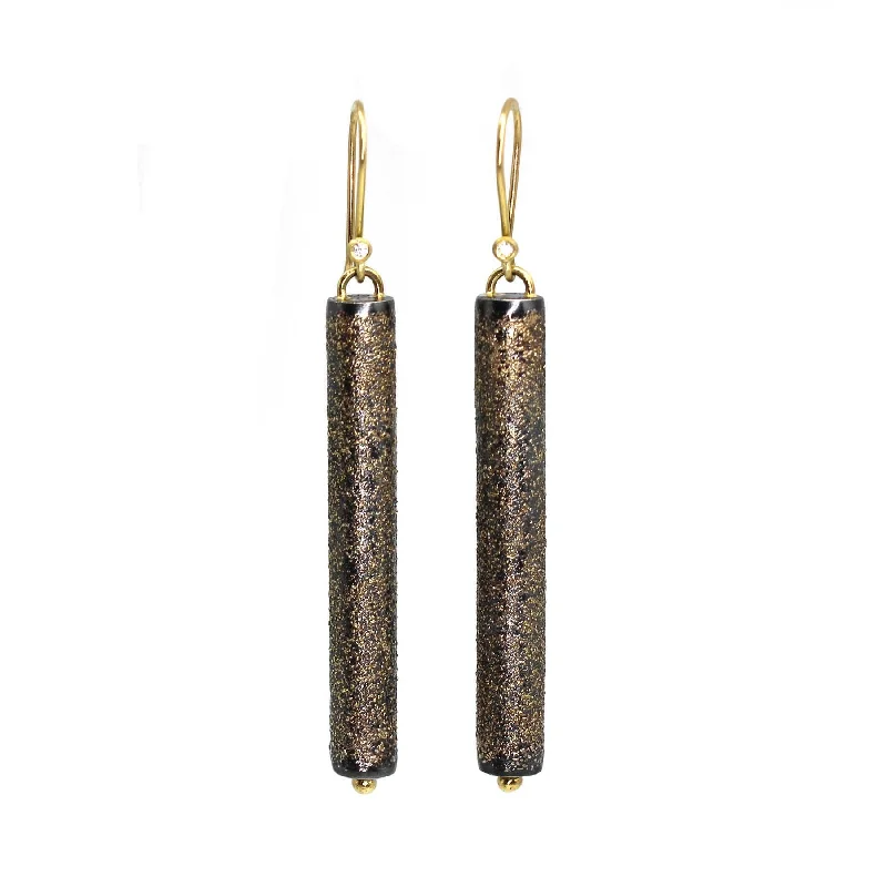 Long Tube Stardust Earrings