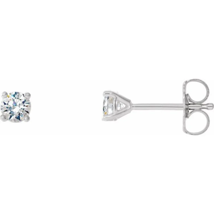 14K White 1/4 CTW Natural Diamond Cocktail-Style Earrings