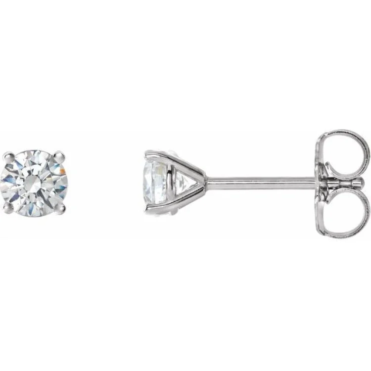 14K White 1/3 CTW Natural Diamond Cocktail-Style Earrings