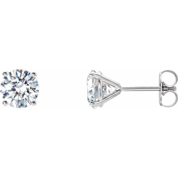 14K White 1 CTW Natural Diamond Cocktail-Style Earrings