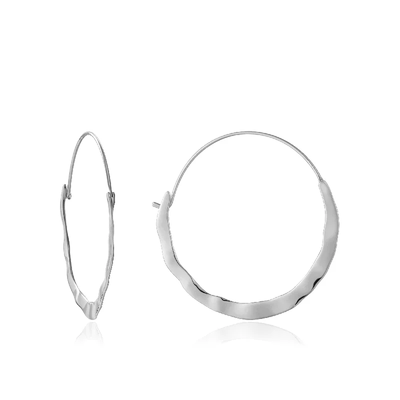 Silver Crush Hoop Earrings