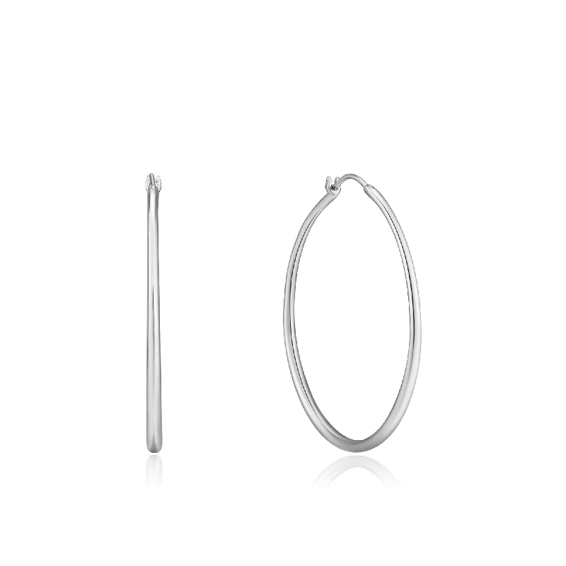 Silver Luxe Hoop Earrings