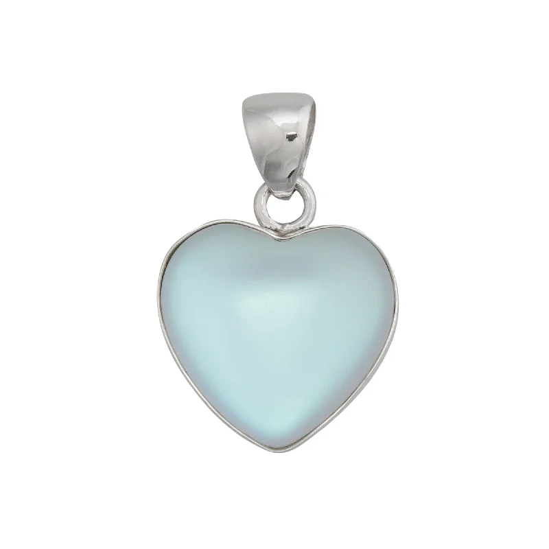 Sterling Silver Luminite Heart Pendant