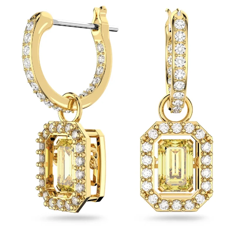 Swarovski Crystal Yellow Millenia Drop Earrings